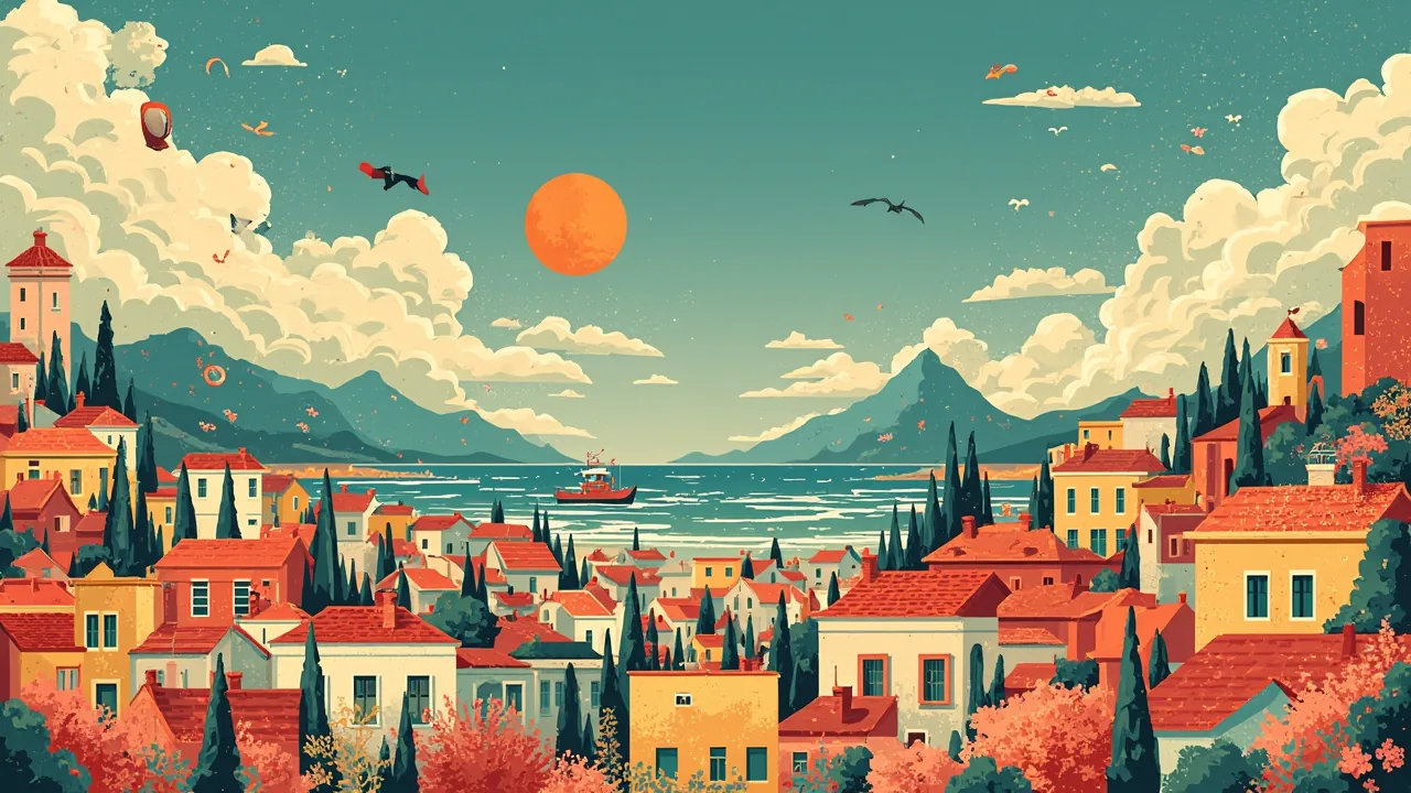 Croatian word search artwork