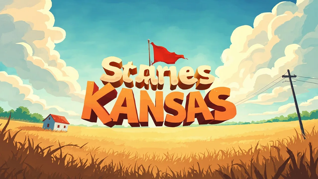 Kansas word search — AI-generated theme artwork