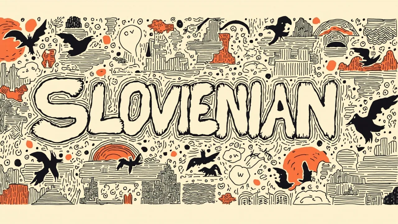 Slovenian word search — AI-generated theme artwork