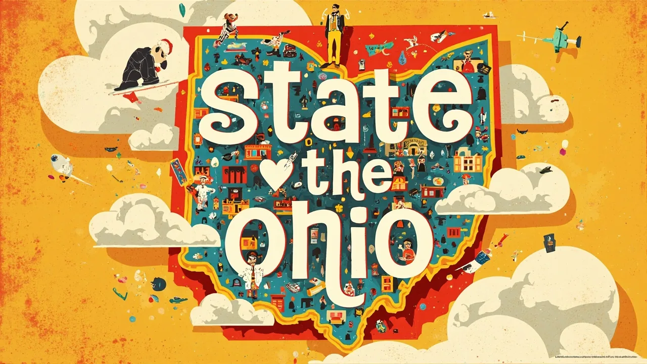 Ohio word search — AI-generated theme artwork