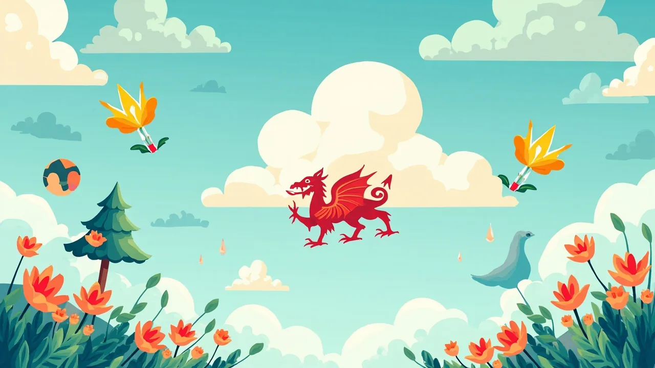 Welsh word search — AI-generated theme artwork