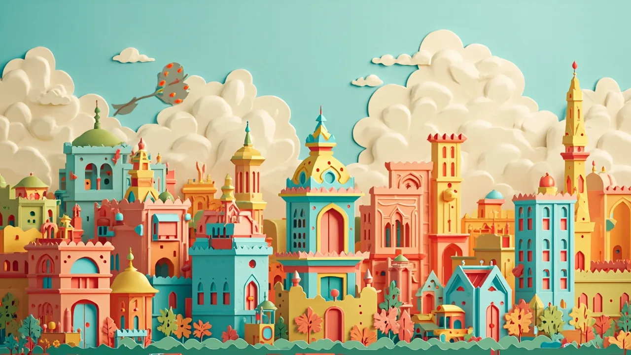 Persian word search — AI-generated theme artwork