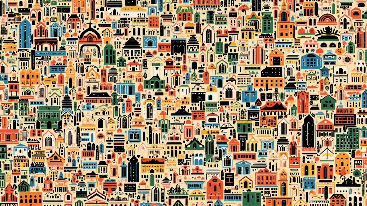 Illustrated Mangaluru scene — the artwork behind this city's word search puzzle